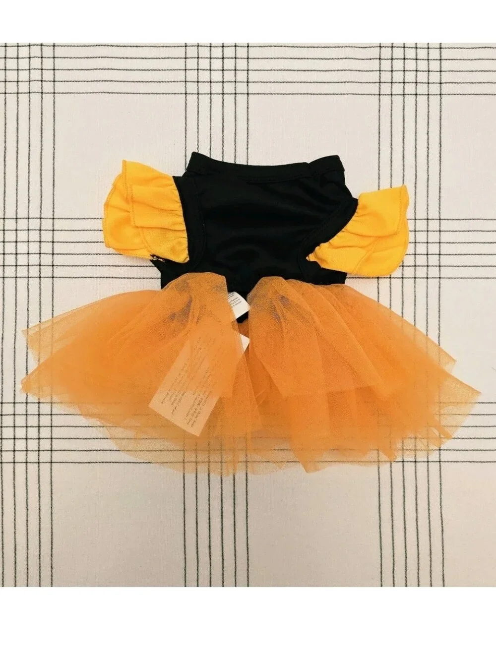 Dog Halloween Costume Dress Size S Black Orange Pumpkin Tutu Pet Apparel NWT